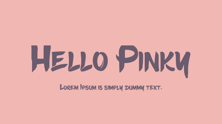 Hello Pinky Font