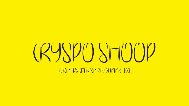 Cryspo Shoop Font