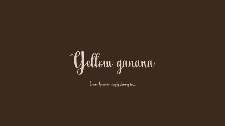 Yellow ganana Font