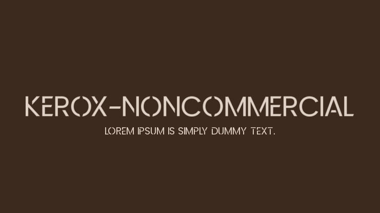 Kerox-NonCommercial Font