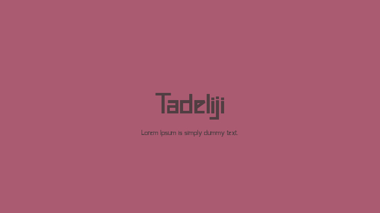 Tadeliji Font