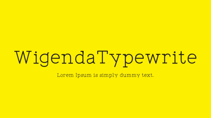WigendaTypewrite Font