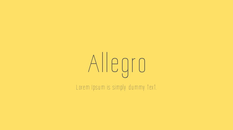 Allegro Font