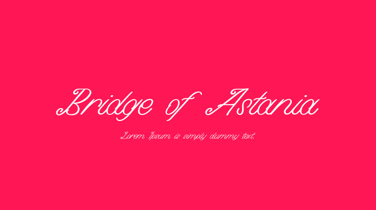 Bridge of Astania Font