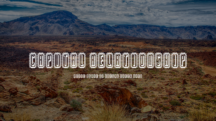 Capital Relationship Font