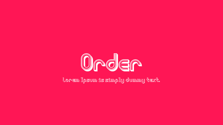 Order Font