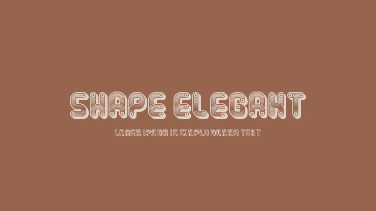 Shape Elegant Font Family