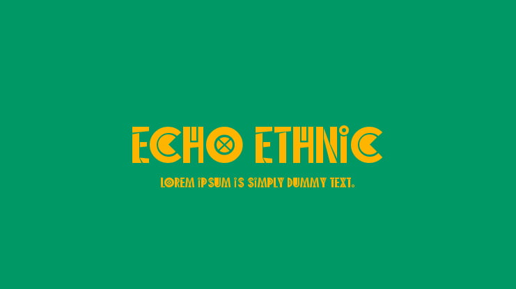 Echo Ethnic Font