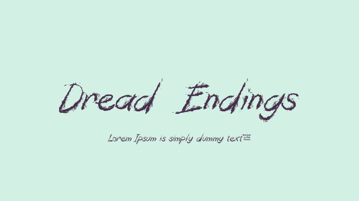 Dread  Endings Font
