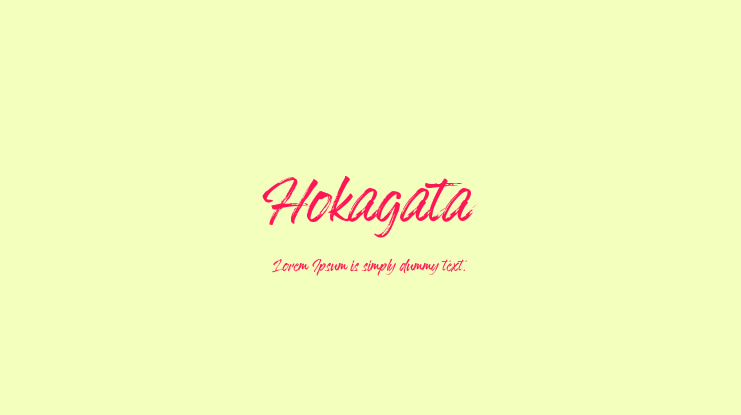 Hokagata Font