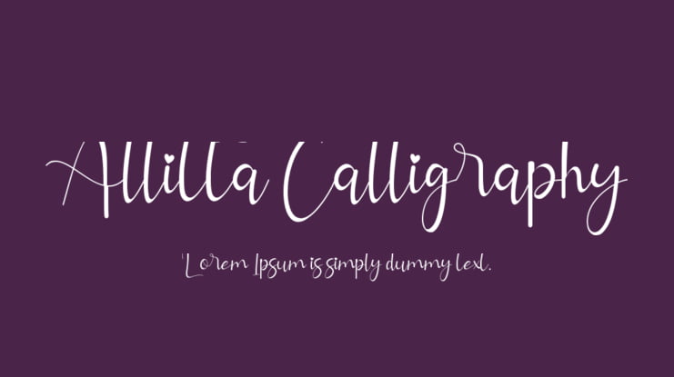 Allitta Calligraphy Font