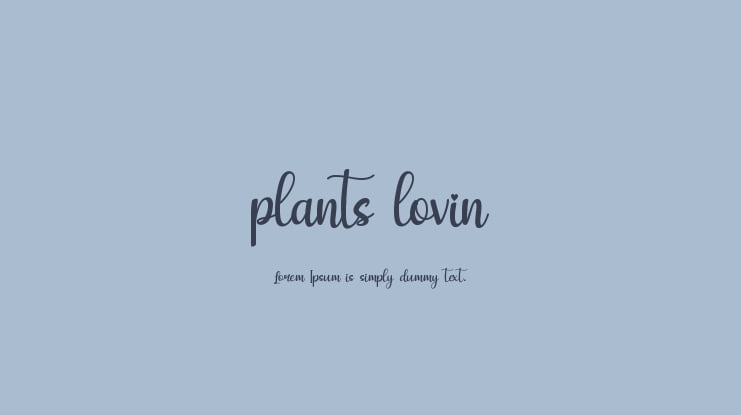 plants lovin Font