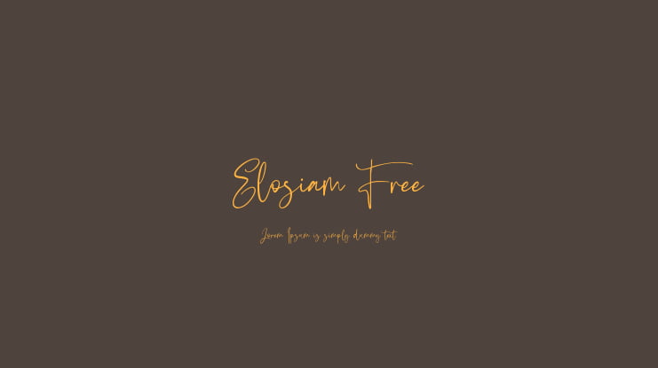 Elosiam Free Font