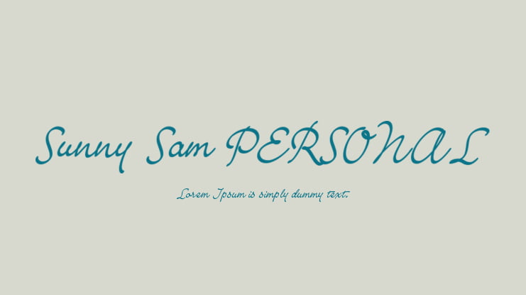 Sunny Sam PERSONAL Font Family