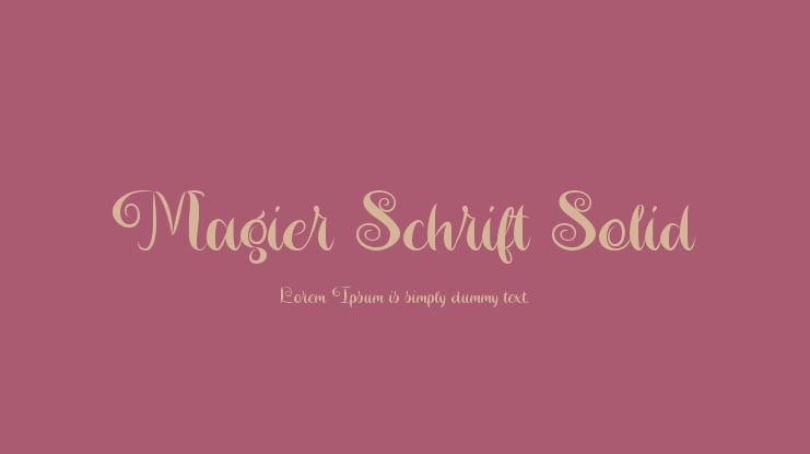 Magier Schrift Solid Font Family