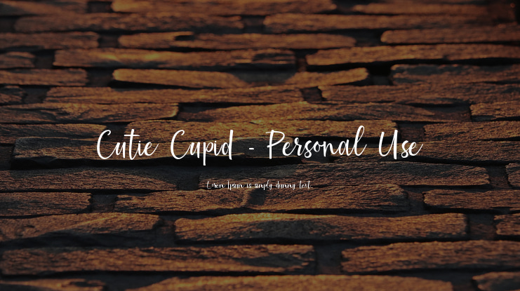 Cutie Cupid - Personal Use Font