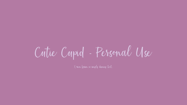 Cutie Cupid - Personal Use Font