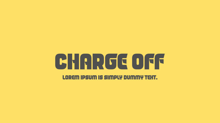 Charge Off Font