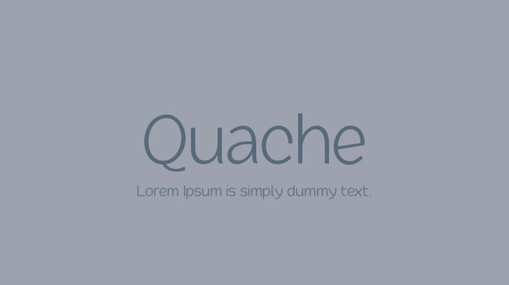 Quache Font Family