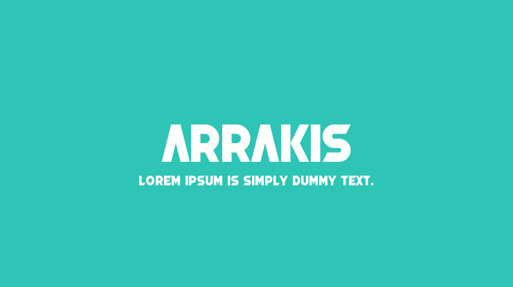 Arrakis Font