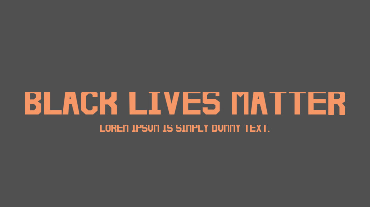Black Lives Matter Font