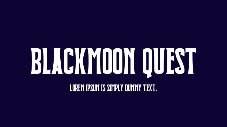 Blackmoon Quest Font Family