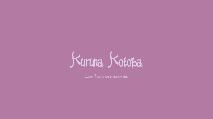 Kuruna Kotoba Font