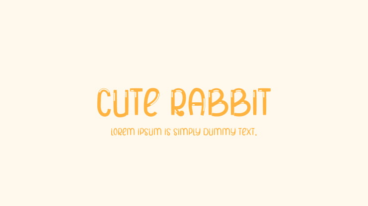 CUTE RABBIT Font
