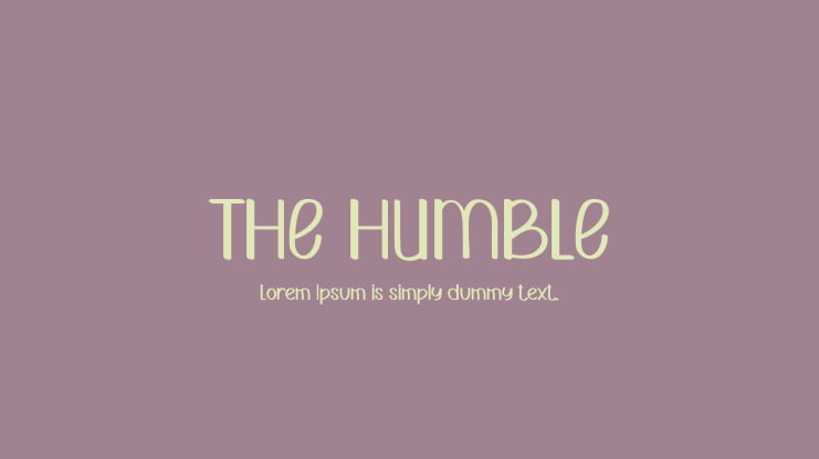 THE HUMBLE Font