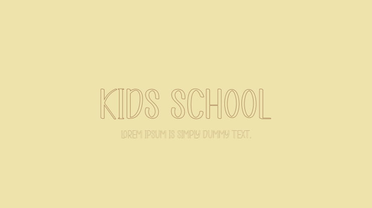 KIDS SCHOOL Font