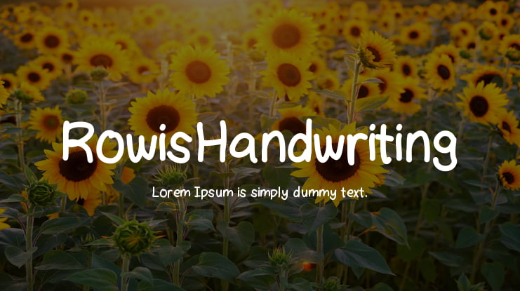 RowisHandwriting Font