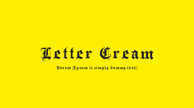 Letter Cream Font