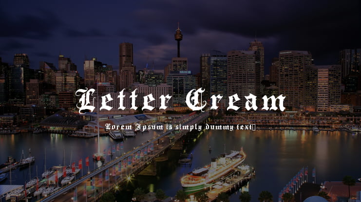 Letter Cream Font