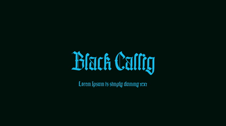 Black Callig Font