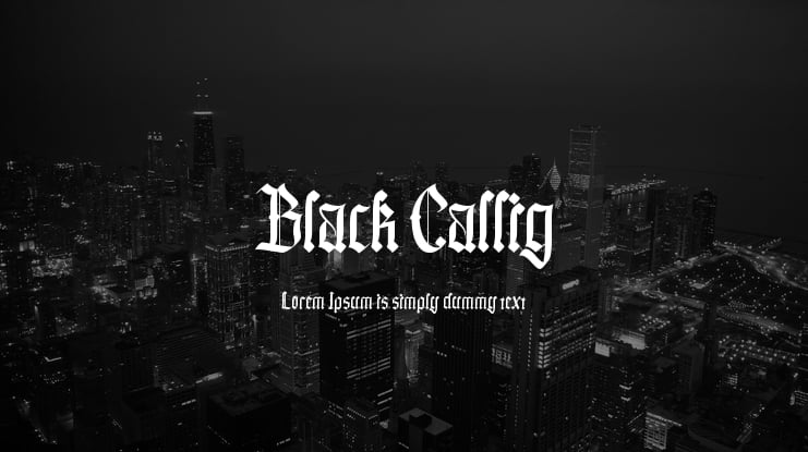Black Callig Font