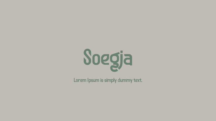 Soegja Font Family
