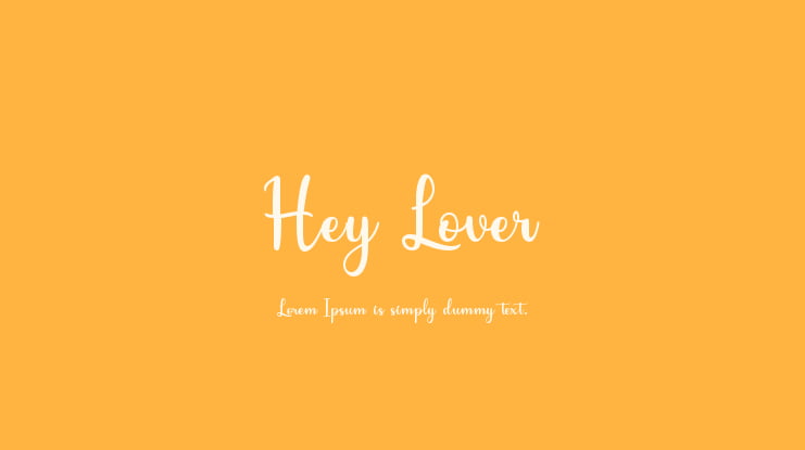 Hey Lover Font