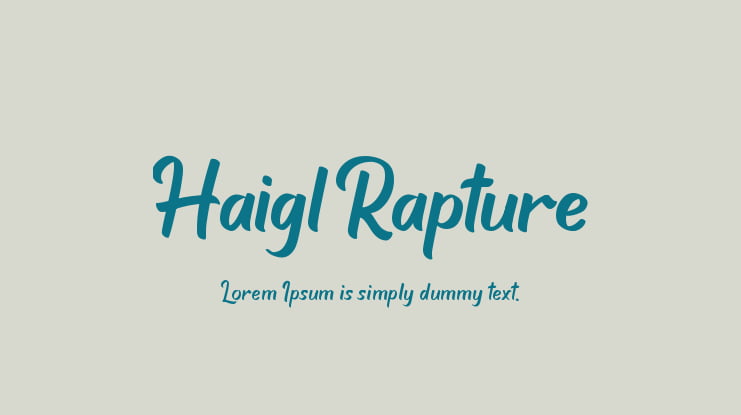 Haigl Rapture Font