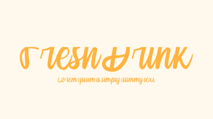 Fresh Drink Font