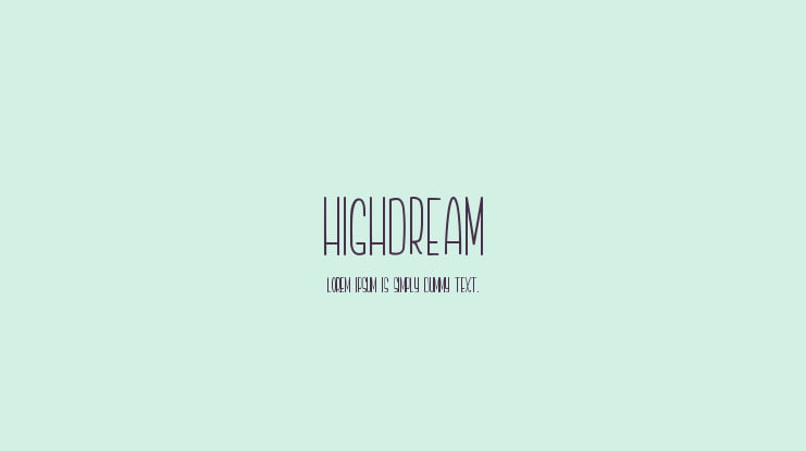 Highdream Font Family