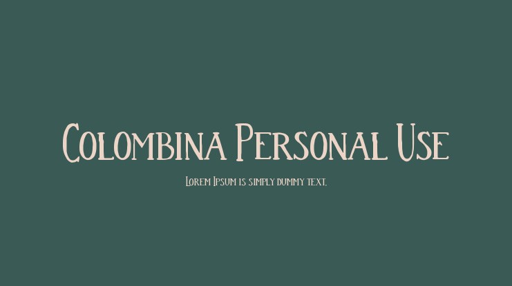 Colombina Personal Use Font