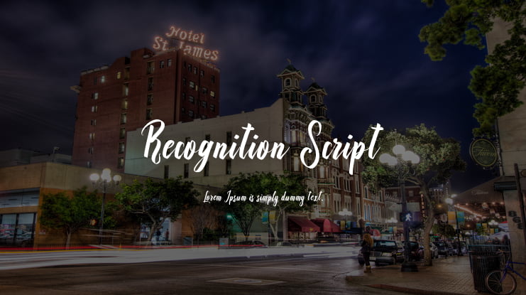 Recognition Script Font