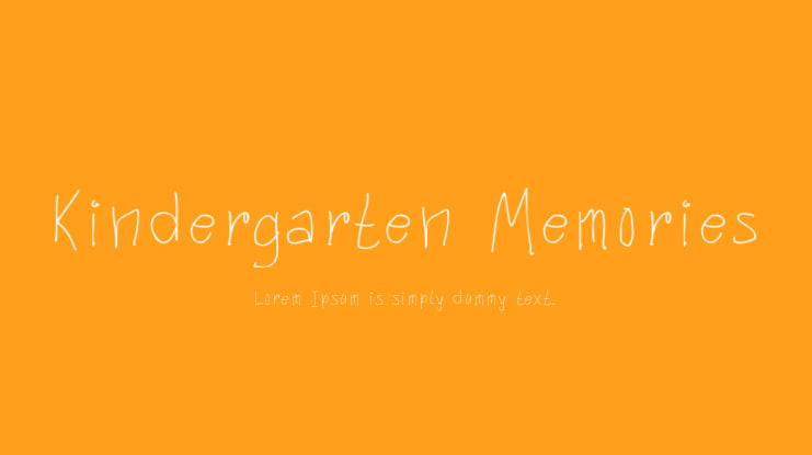 Kindergarten Memories Font