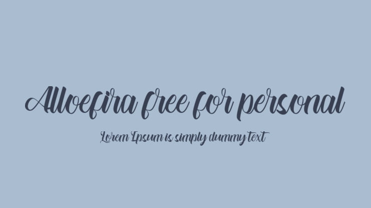 Alloefira free for personal Font