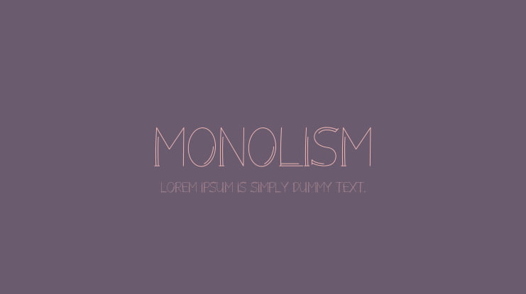 Monolism Font Family