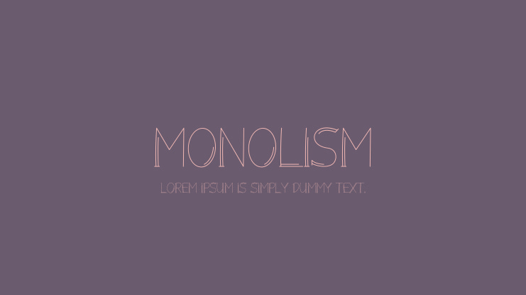 Monolism Font Family