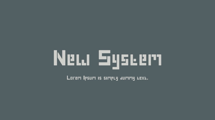 New System Font
