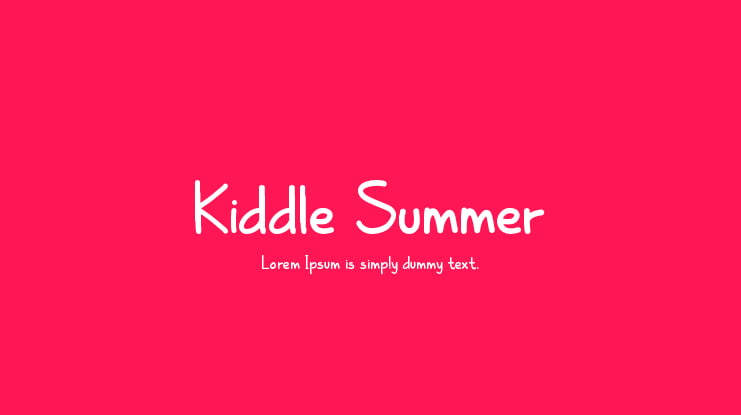 Kiddle Summer Font