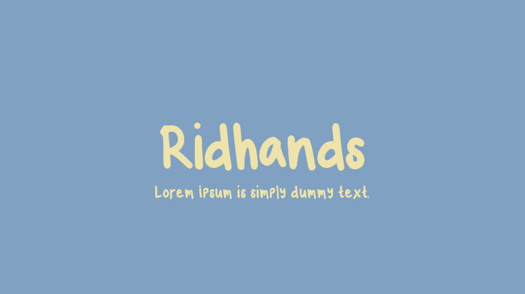 Ridhands Font