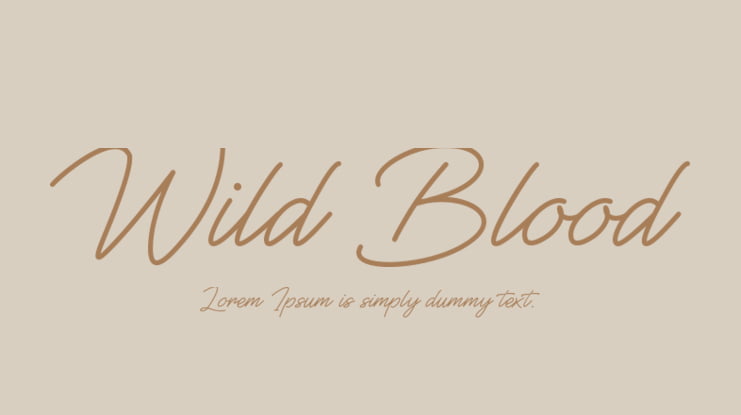 Wild Blood Font